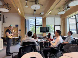 Frven Lim leading Happier Music at NTU